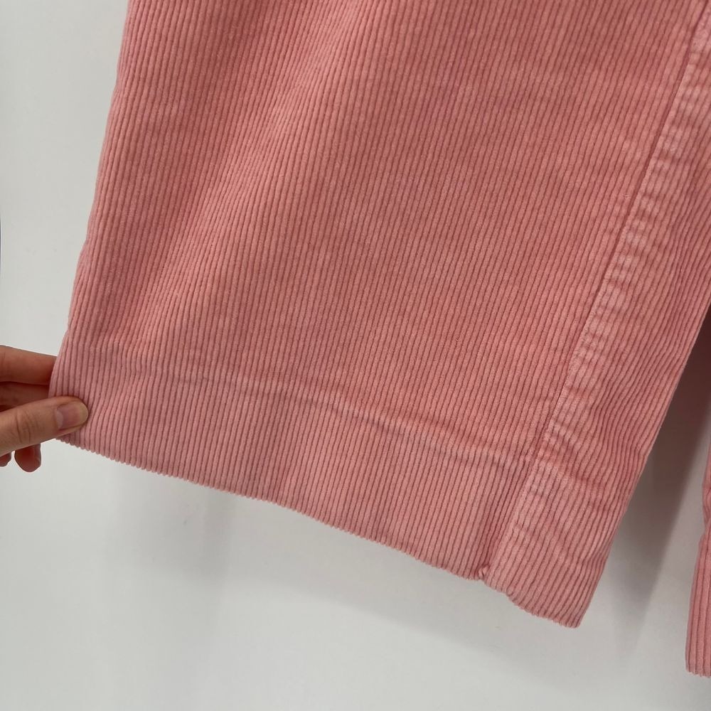 Gap High Rise Wide Leg Crop Corduroy Pants Size 8 Light Pink Stretch *Hemmed - Picture 3 of 12